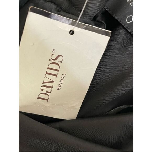 David's‎ Bridal Women's Black Floral Satin A-Line Mini Skirt Size 9 NWT - Picture 6 of 7